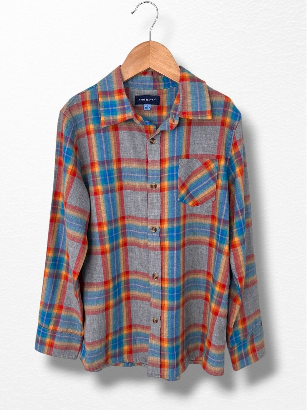 Andy & Evan Kids’ Plaid Flannel Shirt, Size 8
